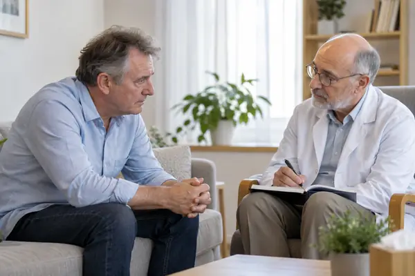 пациент с белой горячкой у врача